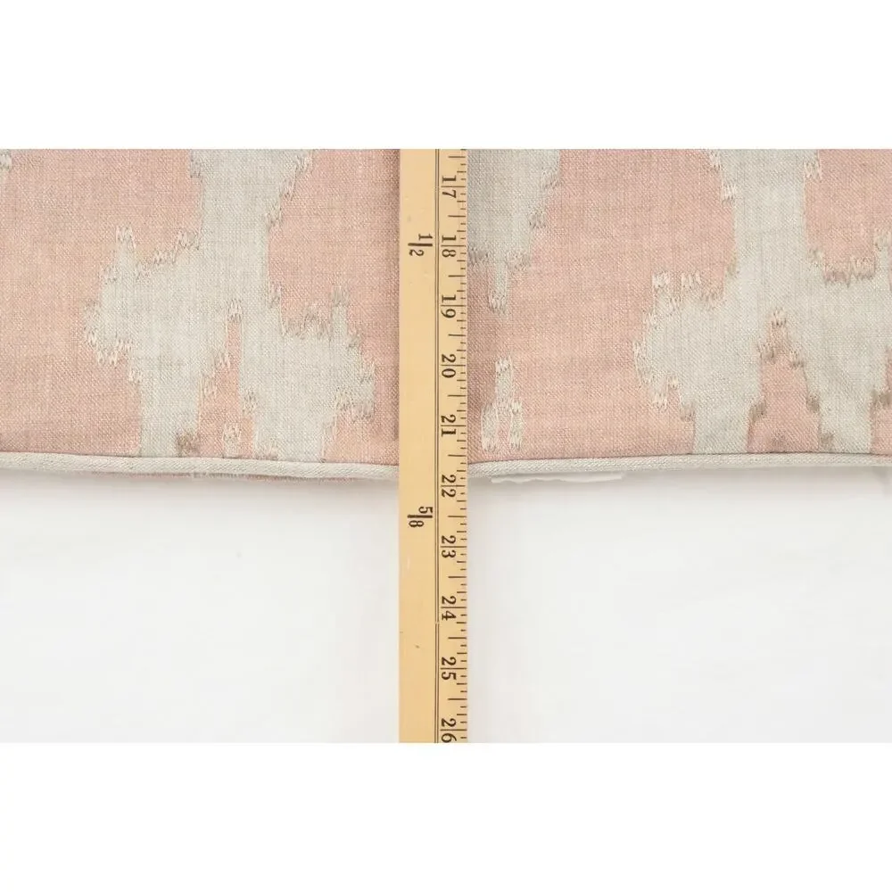 Two VILLA Southwestern Chic Pillow Covers 22 X 22 Peach Beige Linen Cotton